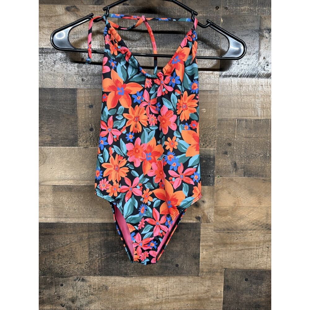 Roxy Floral Fiesta One Piece Swimsuit Girls Size 12 NWT SKU 038